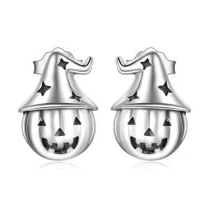 (obrázek pro) Pandora styl Dýně na Halloween náušnice se špendlíky - BSE537