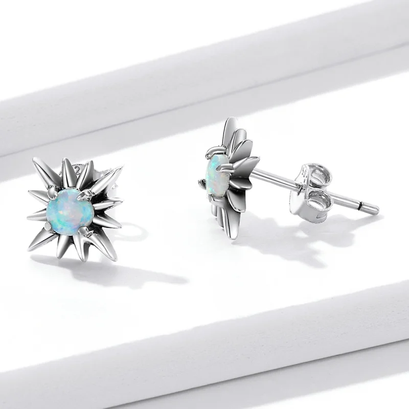 (obrázek pro) Pandora styl Opal Star náušnice - BSE581 - Zobrazit 3