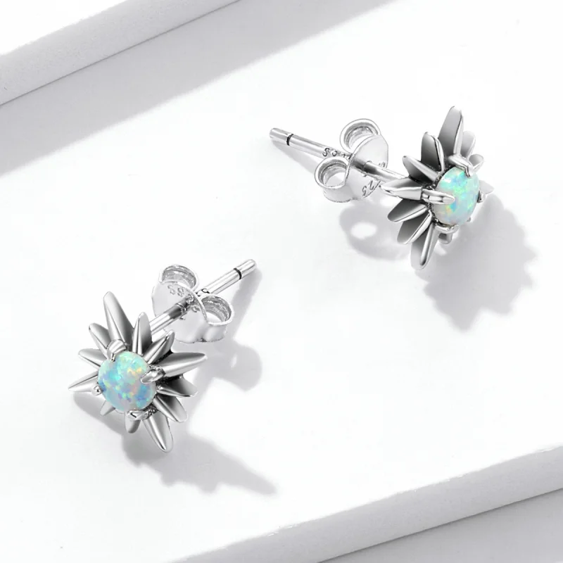 (obrázek pro) Pandora styl Opal Star náušnice - BSE581 - Zobrazit 4
