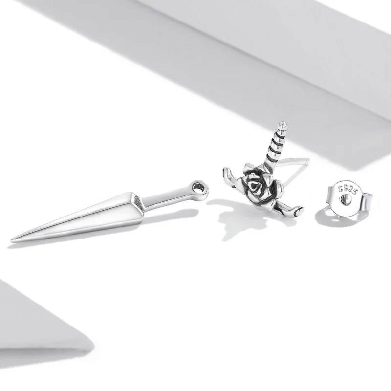 (obrázek pro) Pandora styl Růžové Dagger náušnice se špendlíčkem - SCE1349 - Zobrazit 4