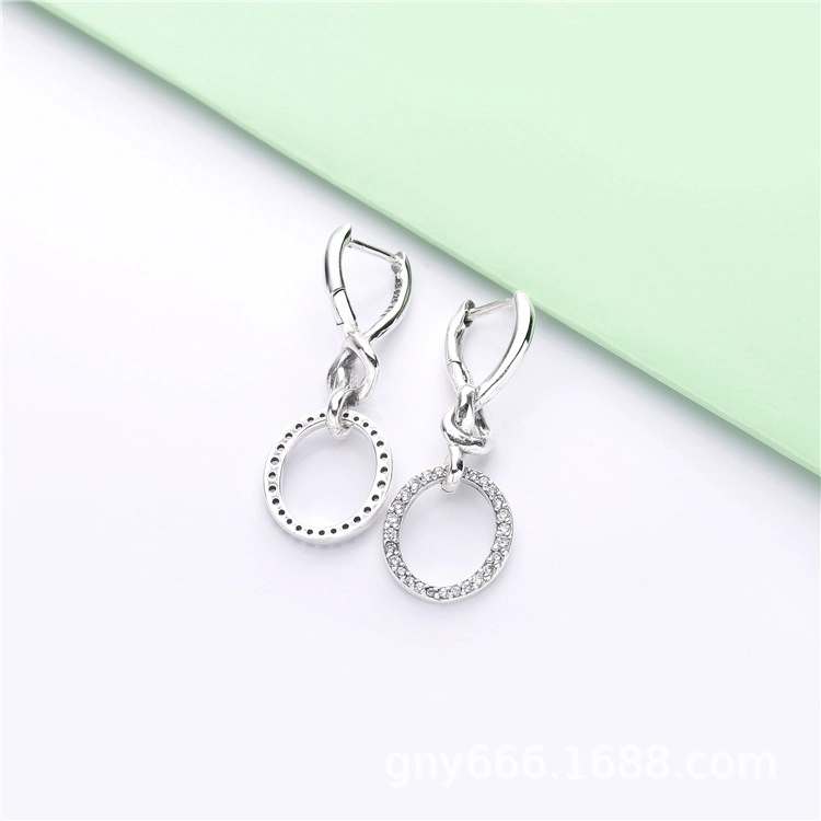 (obrázek pro) Visací náušnice PANDORA Propletená srdce - 298110CZ - Zobrazit 4