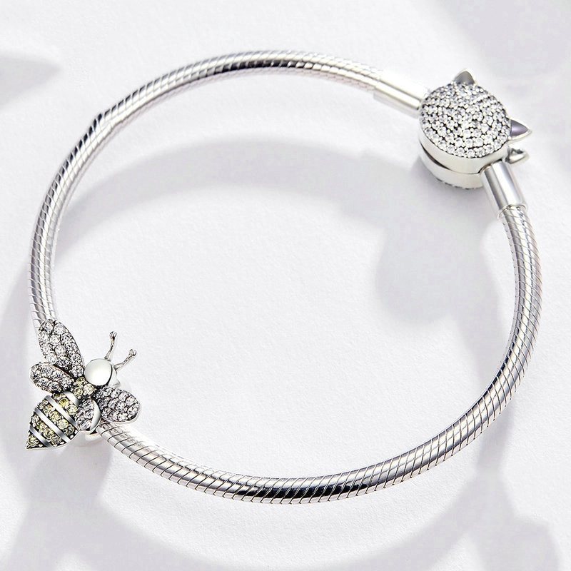 (obrázek pro) Pandora styl stříbrný charm s pavé včelou - SCC1194 - Zobrazit 6
